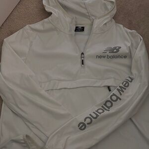 New Balance White Hooded Jacket